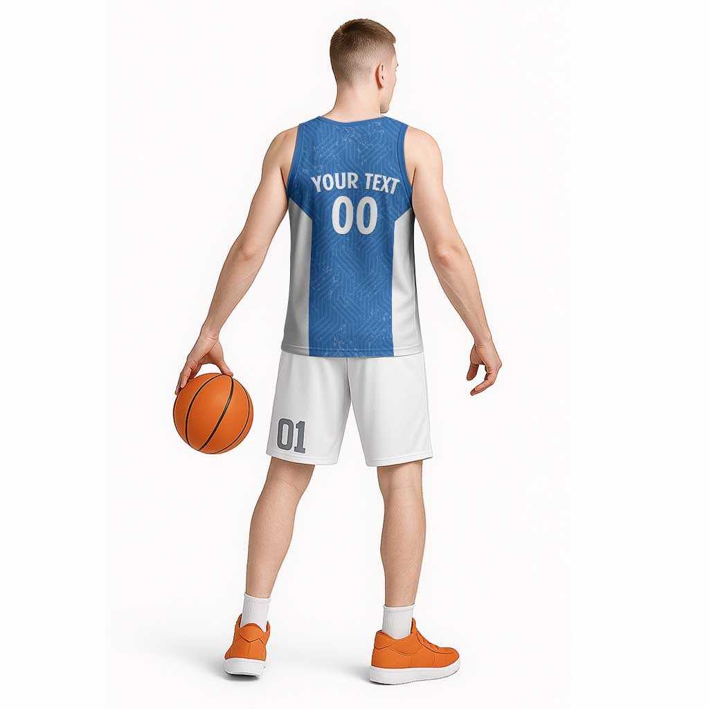Greece Basketball Custom Basketball Jersey Go Hellas Blue Version - Wonder Print Shop