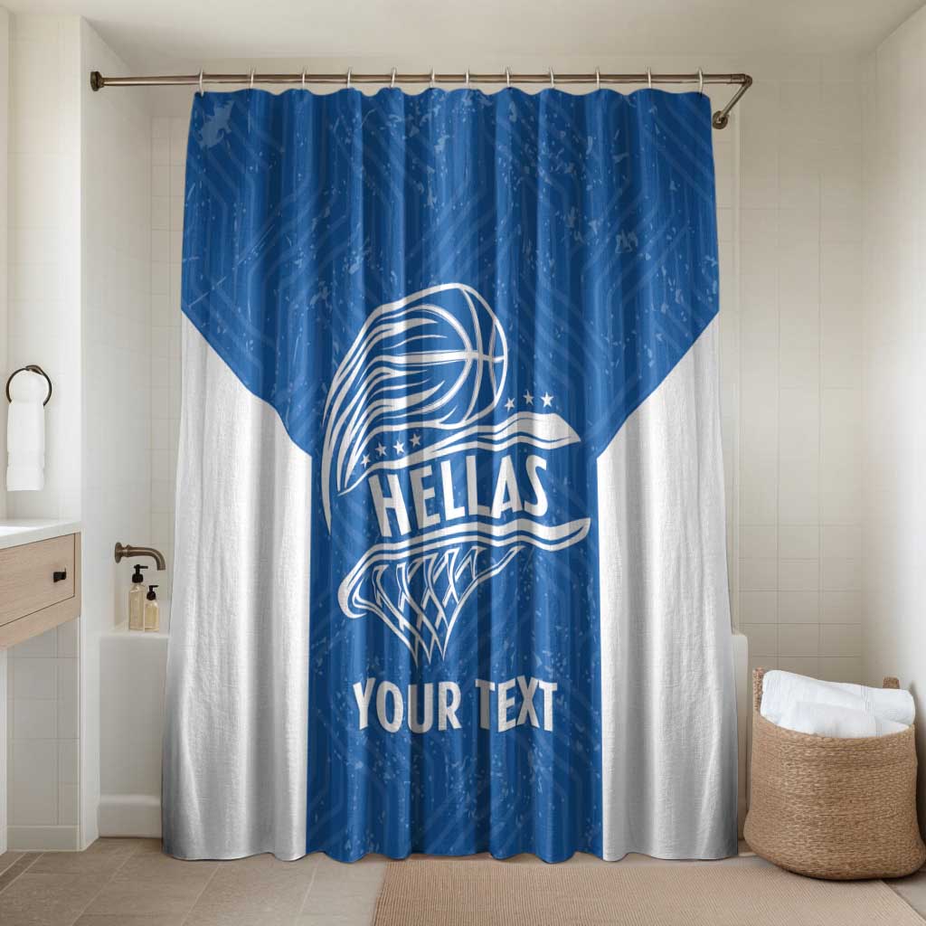 Greece Basketball Custom Bathroom Set Go Hellas Blue Version - Wonder Print Shop