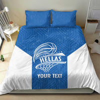 Greece Basketball Custom Bedding Set Go Hellas Blue Version - Wonder Print Shop