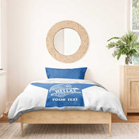 Greece Basketball Custom Bedding Set Go Hellas Blue Version - Wonder Print Shop