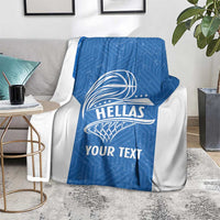Greece Basketball Custom Blanket Go Hellas Blue Version - Wonder Print Shop