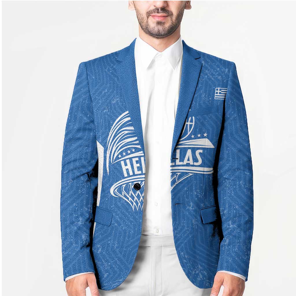 Greece Basketball Custom Blazer Go Hellas Blue Version - Wonder Print Shop