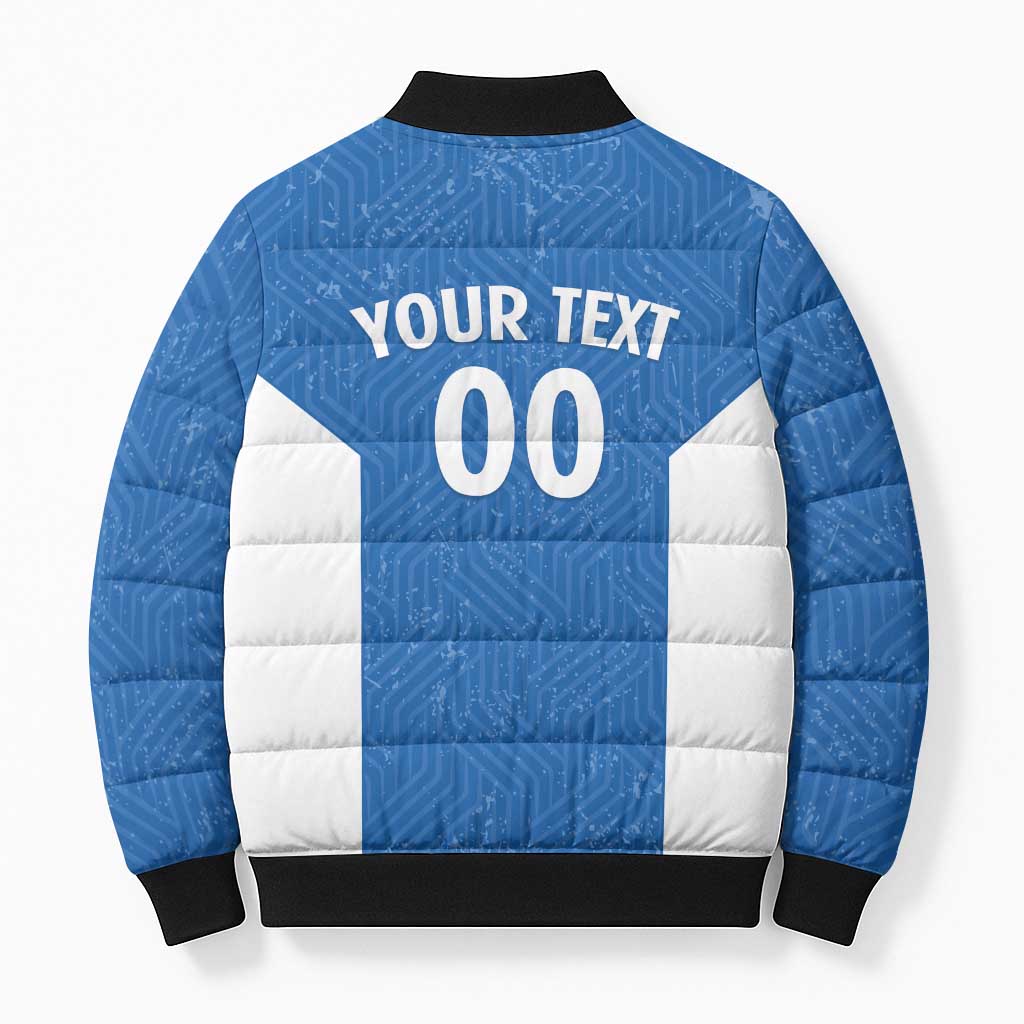 Greece Basketball Custom Bomber Puffer Jacket Go Hellas Blue Version - Wonder Print Shop