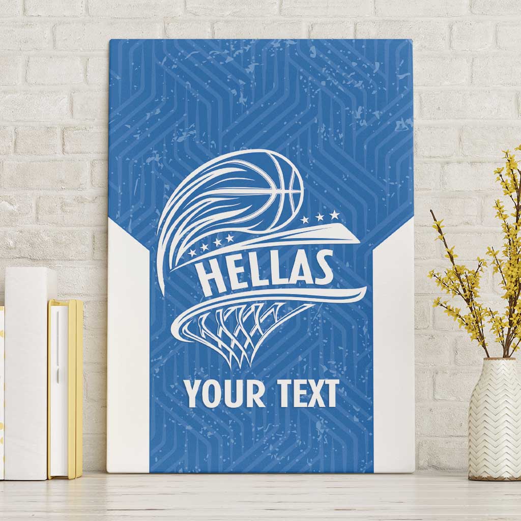 Greece Basketball Custom Canvas Wall Art Go Hellas Blue Version - Wonder Print Shop