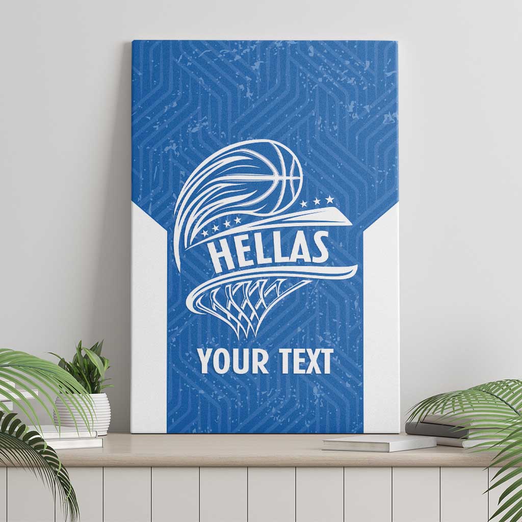 Greece Basketball Custom Canvas Wall Art Go Hellas Blue Version - Wonder Print Shop