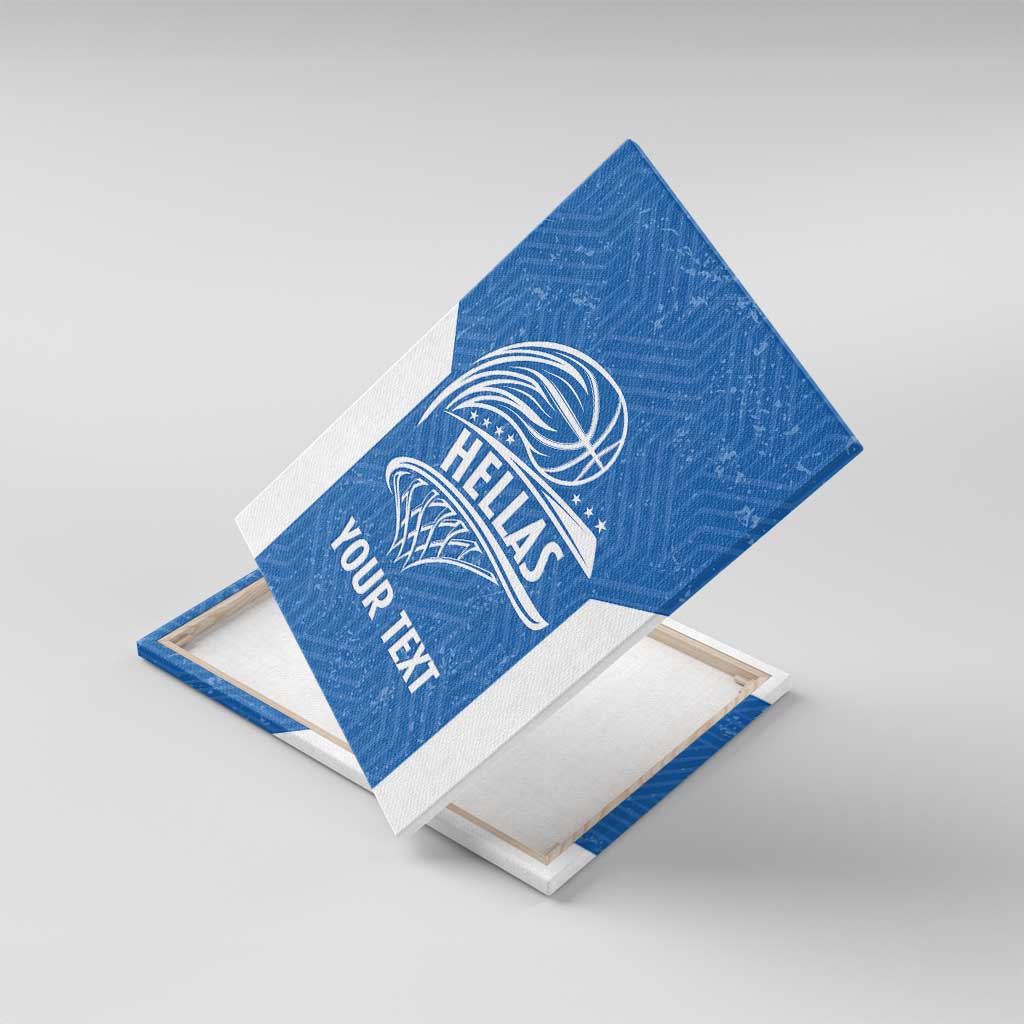 Greece Basketball Custom Canvas Wall Art Go Hellas Blue Version - Wonder Print Shop