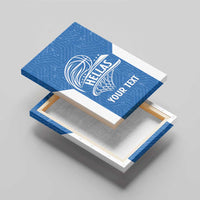 Greece Basketball Custom Canvas Wall Art Go Hellas Blue Version - Wonder Print Shop