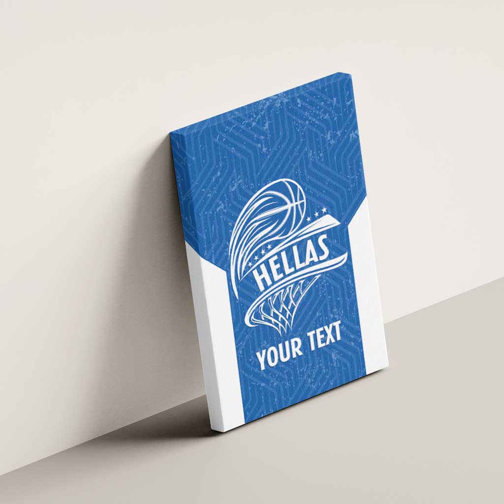 Greece Basketball Custom Canvas Wall Art Go Hellas Blue Version - Wonder Print Shop