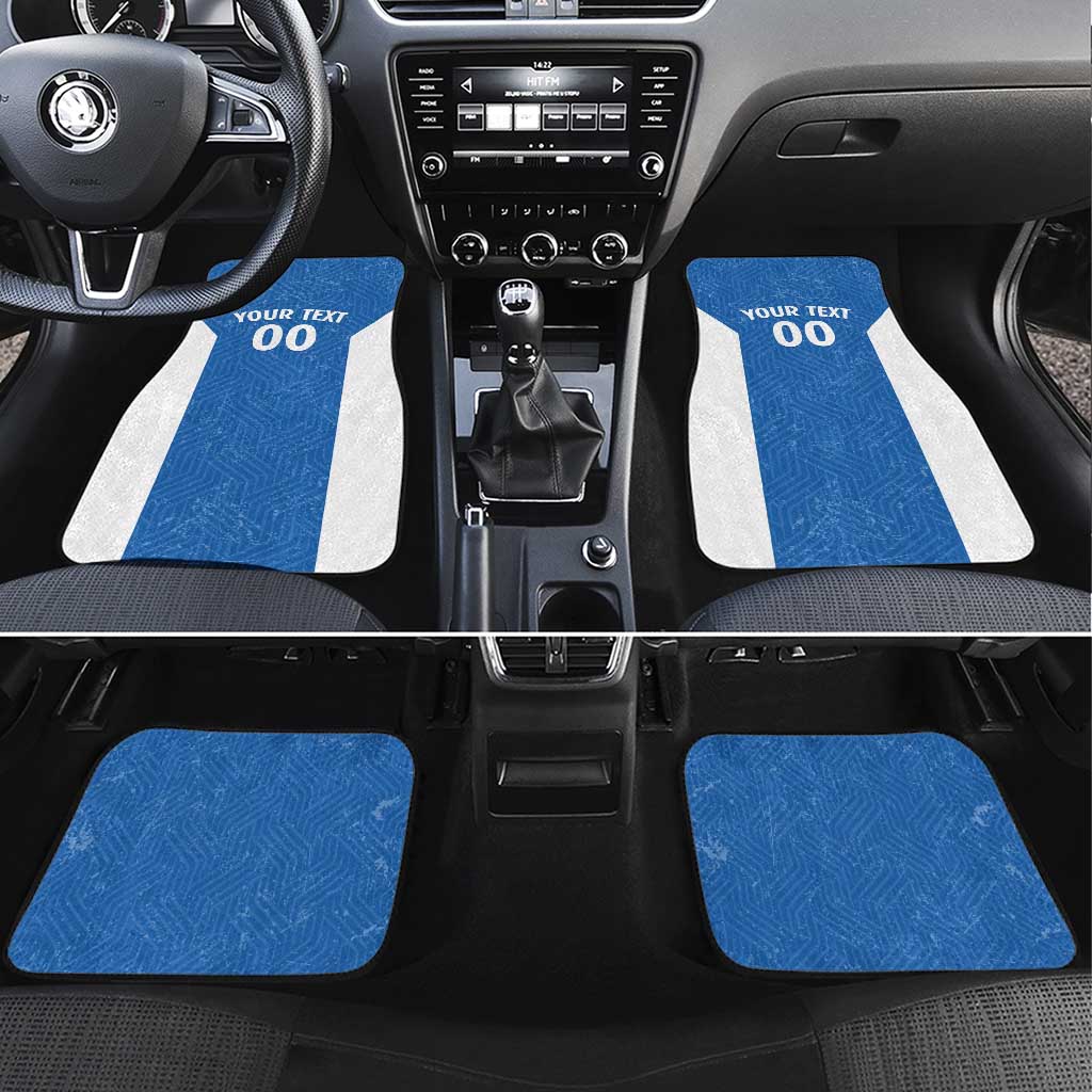 Greece Basketball Custom Car Mats Go Hellas Blue Version - Wonder Print Shop
