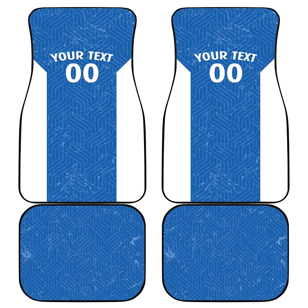 Greece Basketball Custom Car Mats Go Hellas Blue Version - Wonder Print Shop