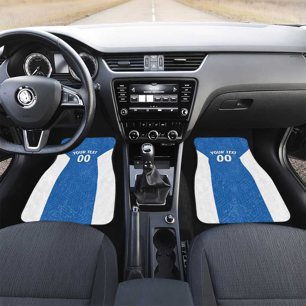 Greece Basketball Custom Car Mats Go Hellas Blue Version - Wonder Print Shop