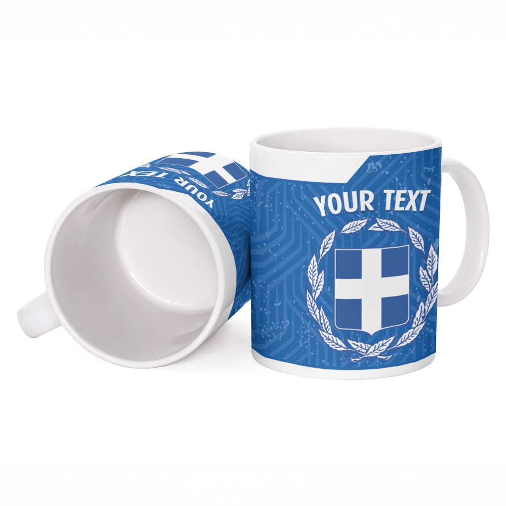 Greece Basketball Custom Ceramic Mug Go Hellas Blue Version - Wonder Print Shop