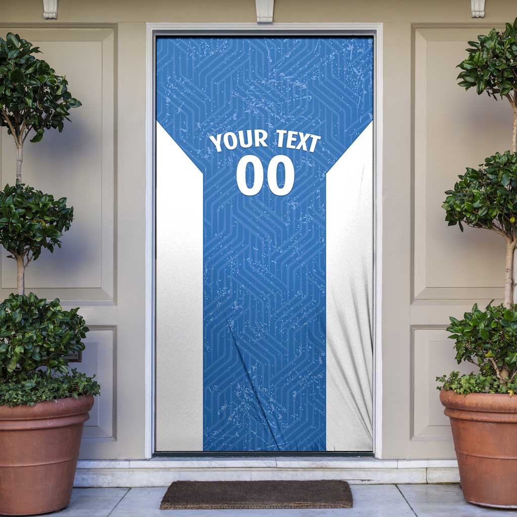 Greece Basketball Custom Door Cover Go Hellas Blue Version - Wonder Print Shop