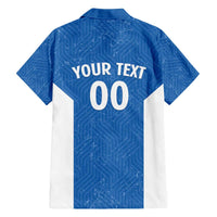 Greece Basketball Custom Family Matching Off The Shoulder Long Sleeve Dress and Hawaiian Shirt Go Hellas Blue Version - Wonder Print Shop