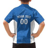 Greece Basketball Custom Family Matching Off Shoulder Maxi Dress and Hawaiian Shirt Go Hellas Blue Version - Wonder Print Shop