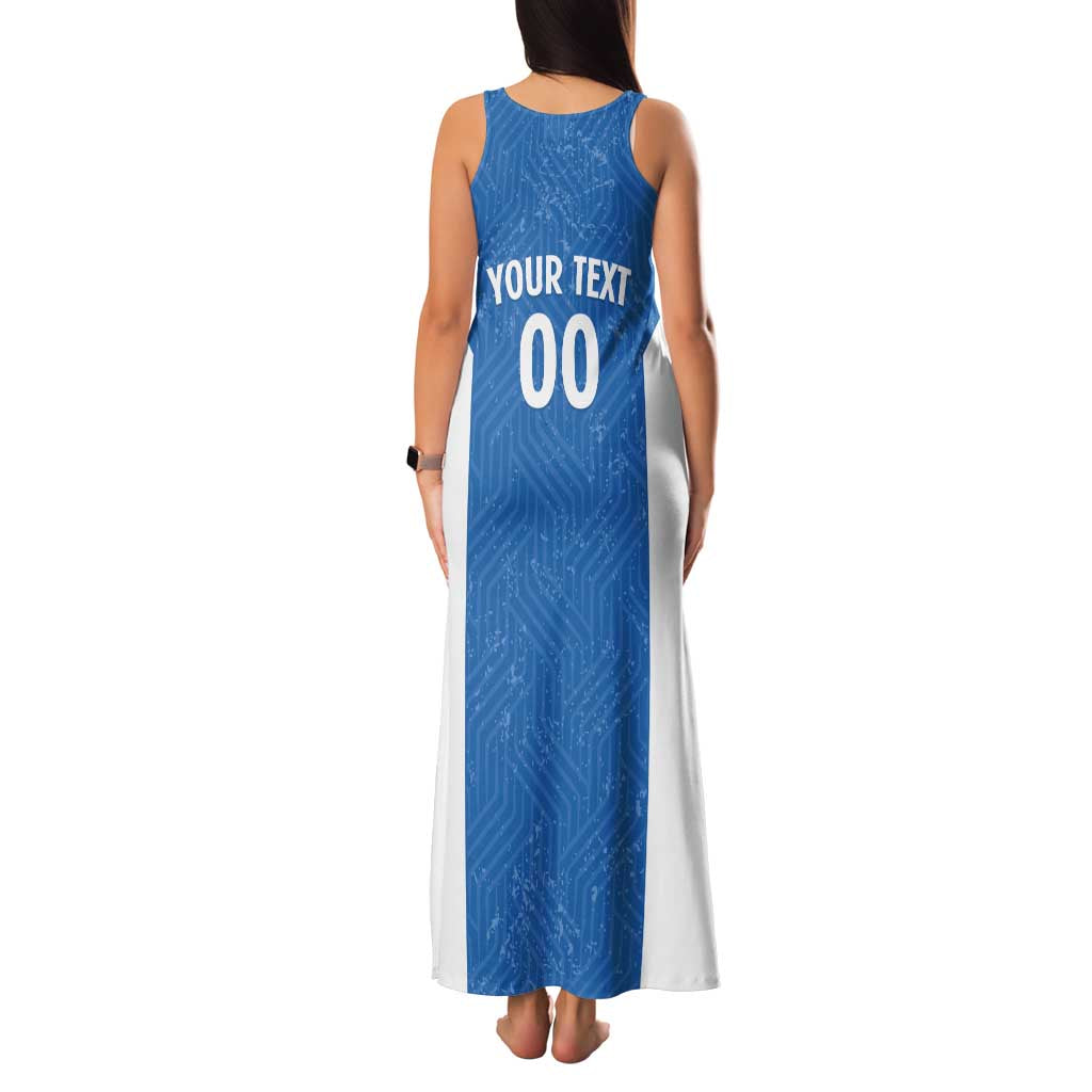 Greece Basketball Custom Family Matching Tank Maxi Dress and Hawaiian Shirt Go Hellas Blue Version - Wonder Print Shop