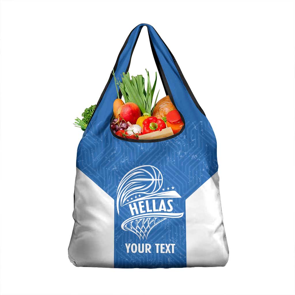 Greece Basketball Custom Grocery Bag Go Hellas Blue Version - Wonder Print Shop