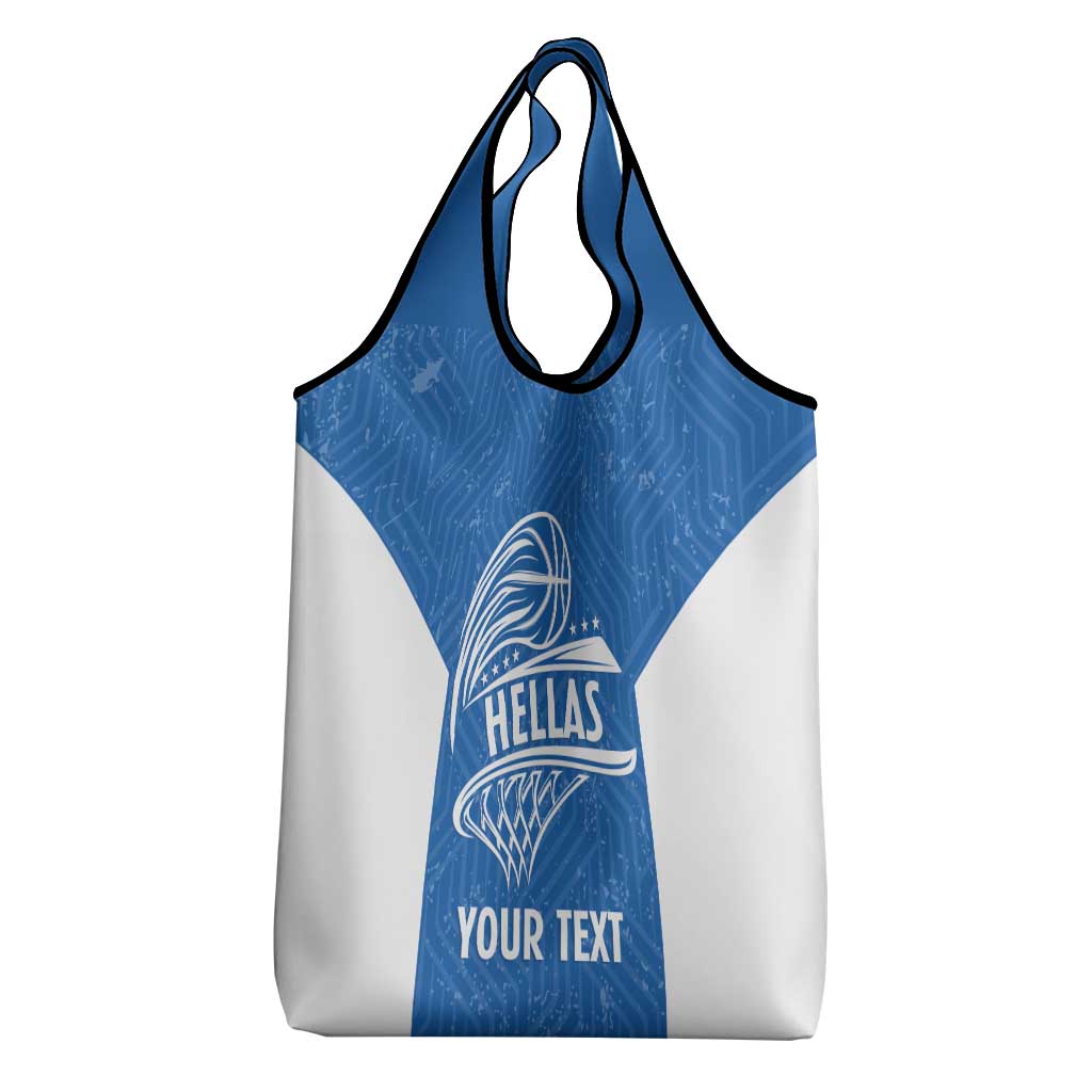 Greece Basketball Custom Grocery Bag Go Hellas Blue Version - Wonder Print Shop