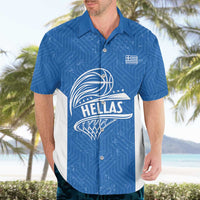 Greece Basketball Custom Hawaiian Shirt Go Hellas Blue Version - Wonder Print Shop