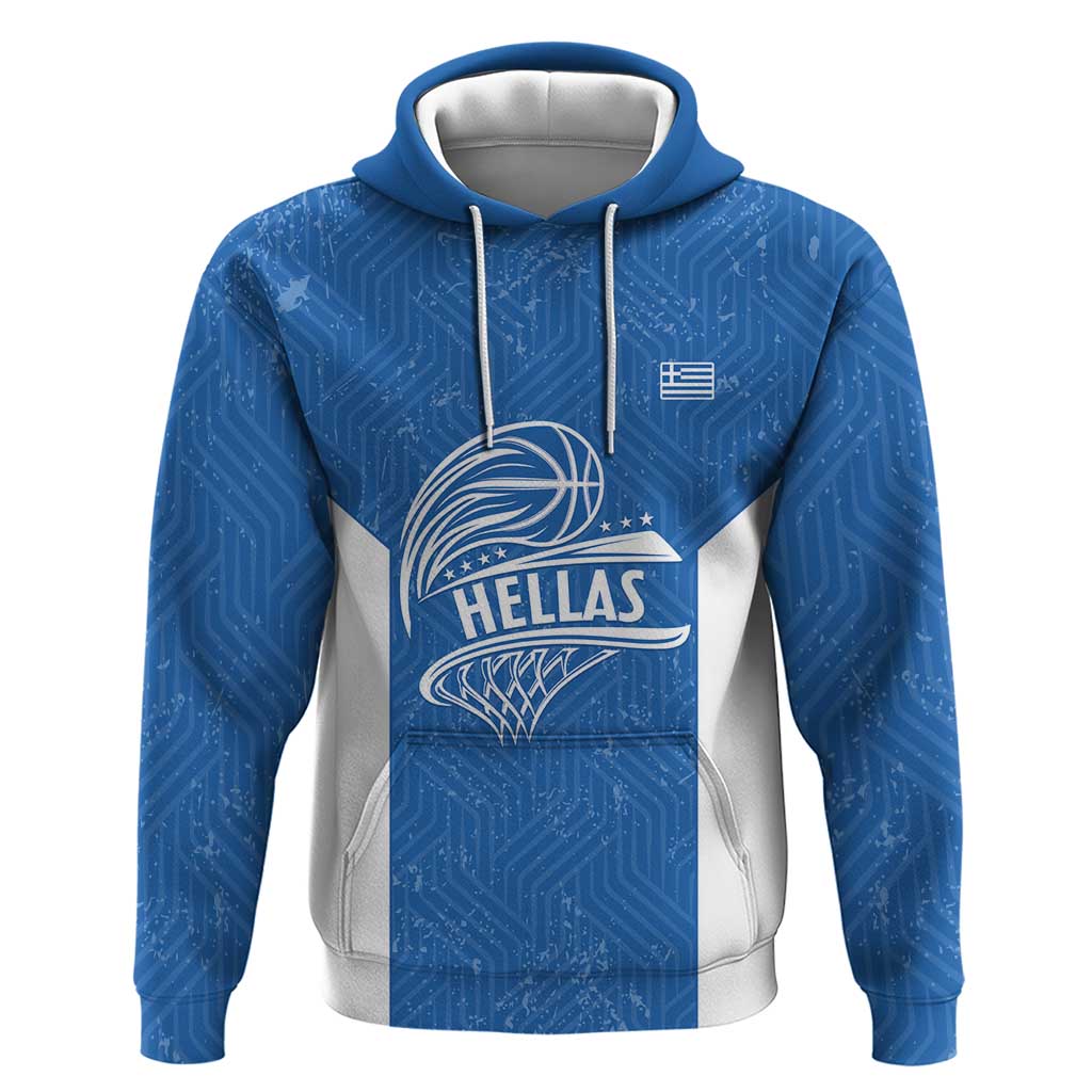 Greece Basketball Custom Hoodie Go Hellas Blue Version - Wonder Print Shop