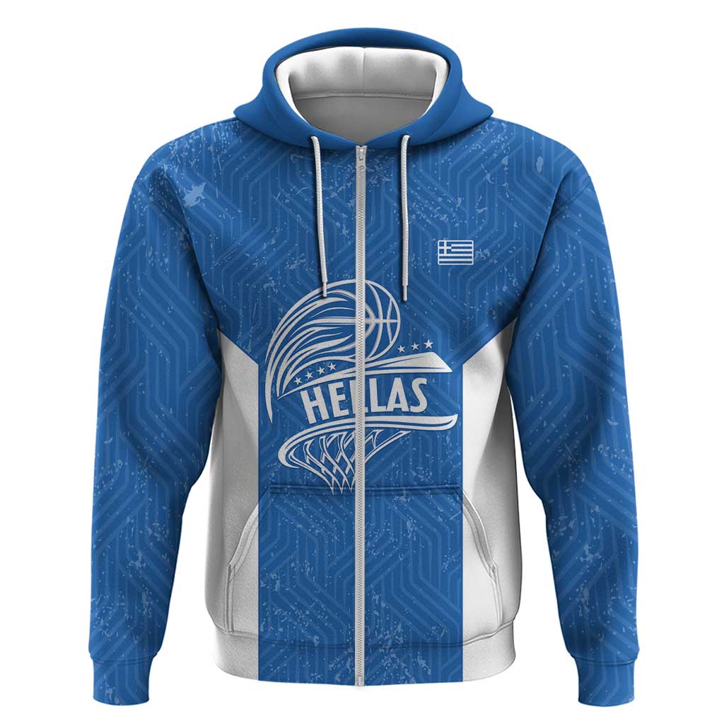 Greece Basketball Custom Hoodie Go Hellas Blue Version - Wonder Print Shop