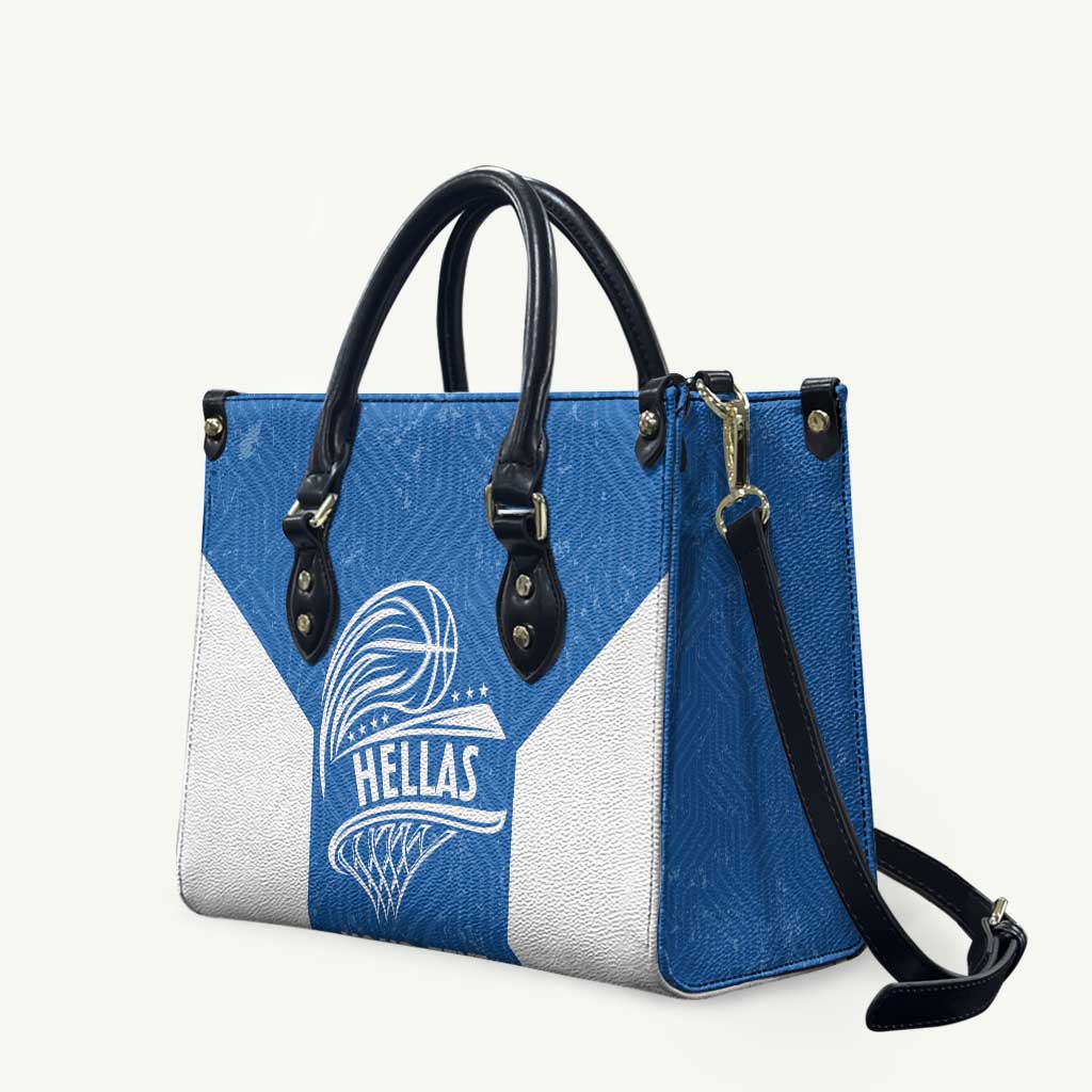 Greece Basketball Custom Leather Bag Go Hellas Blue Version - Wonder Print Shop