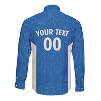 Greece Basketball Custom Long Sleeve Button Shirt Go Hellas Blue Version - Wonder Print Shop
