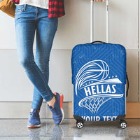 Greece Basketball Custom Luggage Cover Go Hellas Blue Version - Wonder Print Shop