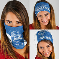 Greece Basketball Custom Neck Gaiter Go Hellas Blue Version - Wonder Print Shop