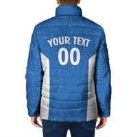 Greece Basketball Custom Padded Jacket Go Hellas Blue Version - Wonder Print Shop