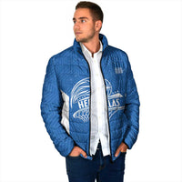 Greece Basketball Custom Padded Jacket Go Hellas Blue Version - Wonder Print Shop