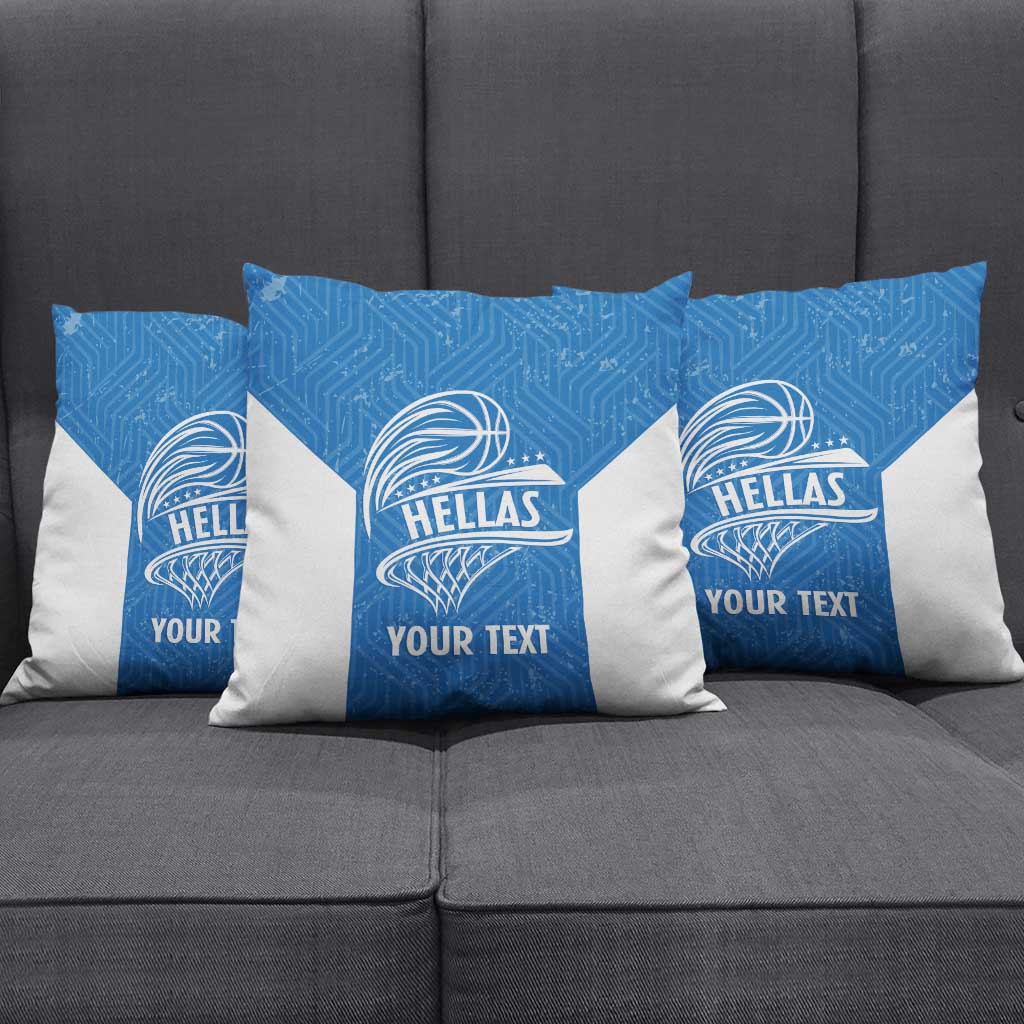 Greece Basketball Custom Pillow Cover Go Hellas Blue Version - Wonder Print Shop