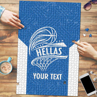 Greece Basketball Custom Puzzle Go Hellas Blue Version - Wonder Print Shop