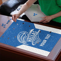 Greece Basketball Custom Puzzle Go Hellas Blue Version - Wonder Print Shop