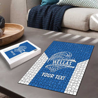 Greece Basketball Custom Puzzle Go Hellas Blue Version - Wonder Print Shop