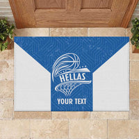 Greece Basketball Custom Rubber Doormat Go Hellas Blue Version - Wonder Print Shop