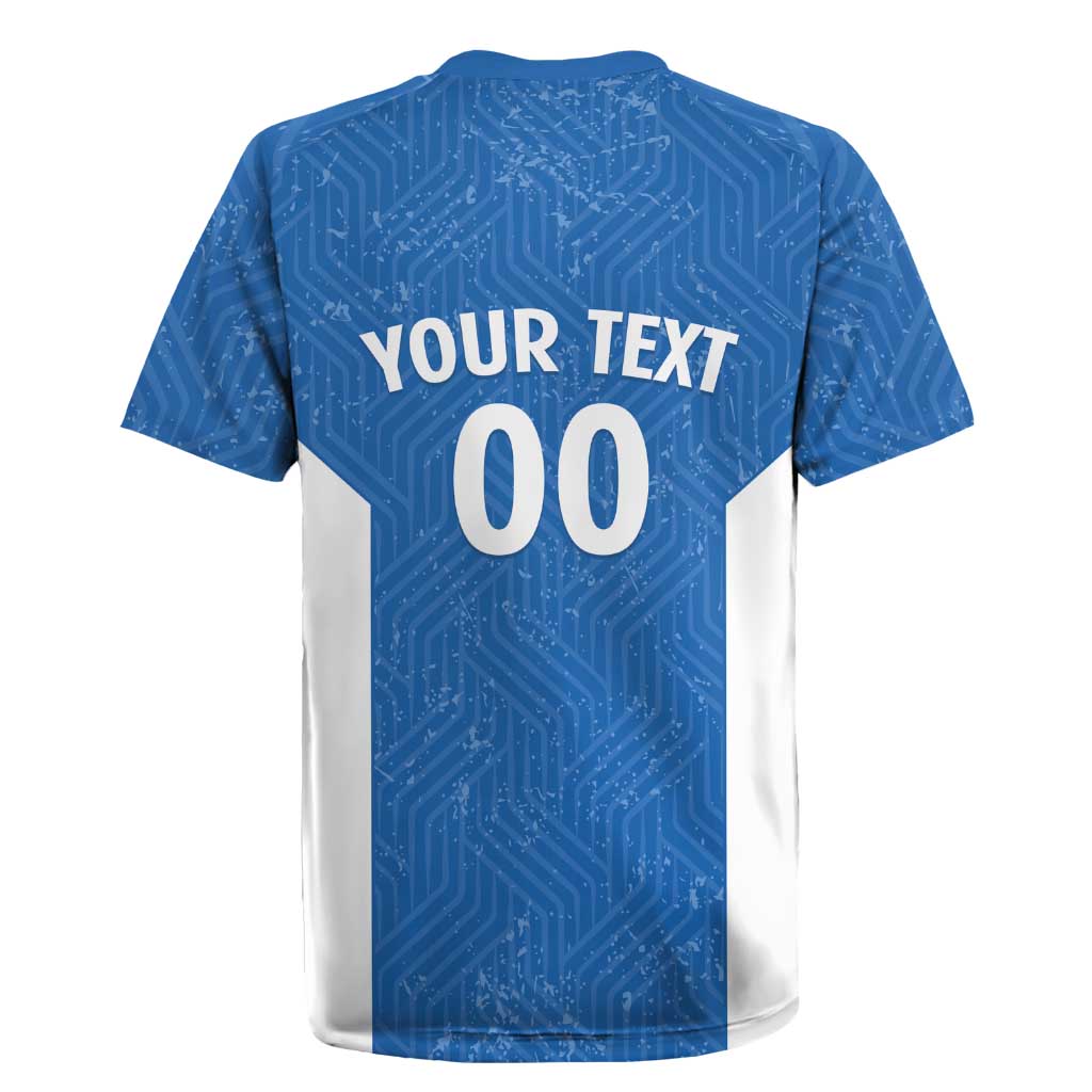 Greece Basketball Custom Rugby Jersey Go Hellas Blue Version - Wonder Print Shop