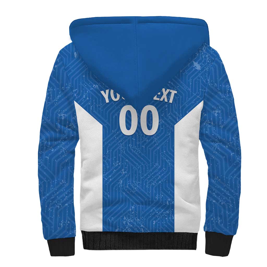 Greece Basketball Custom Sherpa Hoodie Go Hellas Blue Version - Wonder Print Shop