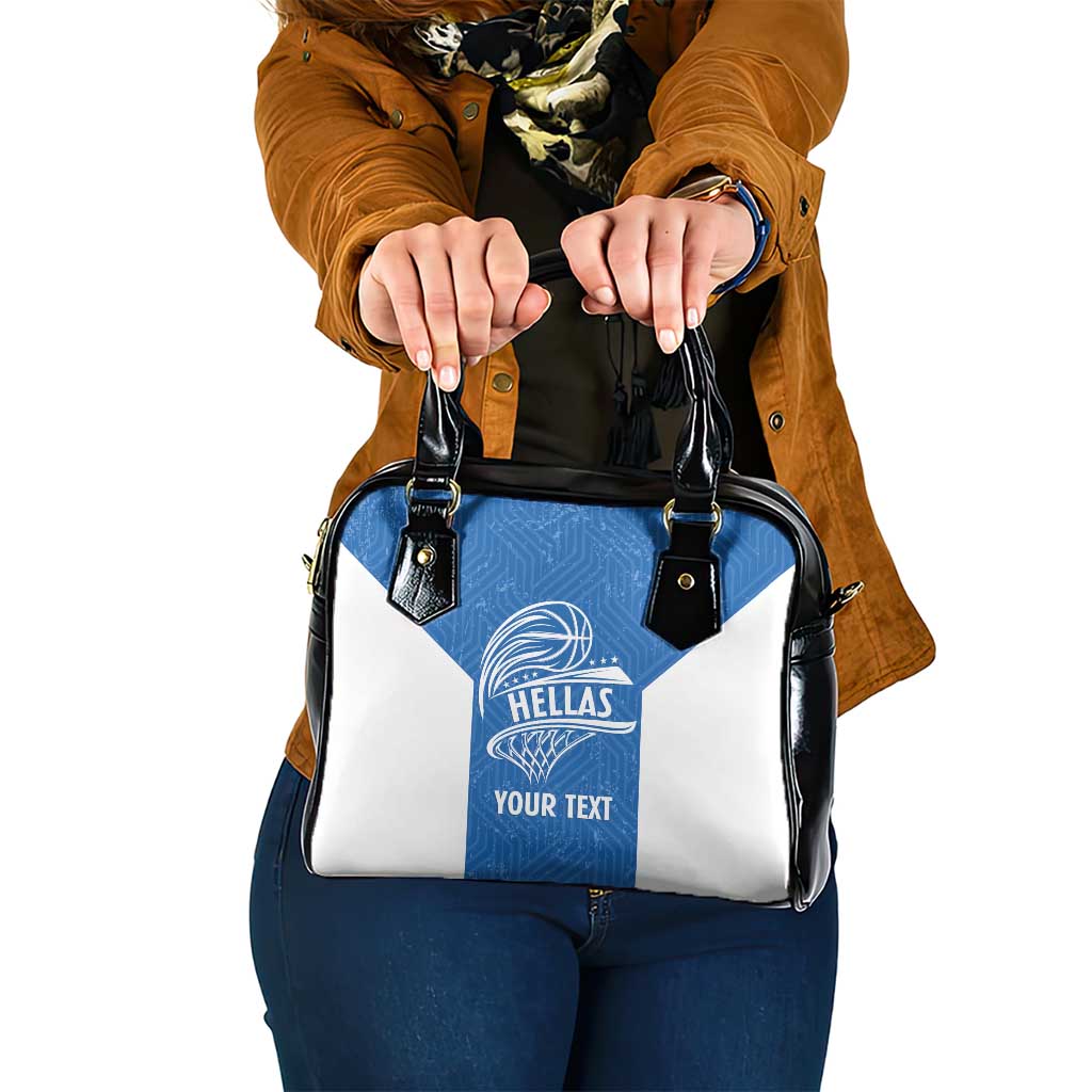 Greece Basketball Custom Shoulder Handbag Go Hellas Blue Version - Wonder Print Shop
