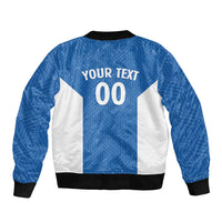 Greece Basketball Custom Sleeve Zip Bomber Jacket Go Hellas Blue Version - Wonder Print Shop