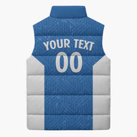 Greece Basketball Custom Sleeveless Puffer Jacket Go Hellas Blue Version - Wonder Print Shop
