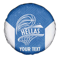 Greece Basketball Custom Spare Tire Cover Go Hellas Blue Version - Wonder Print Shop