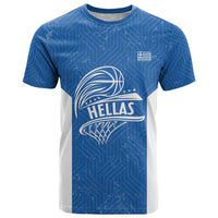 Greece Basketball Custom T Shirt Go Hellas Blue Version - Wonder Print Shop