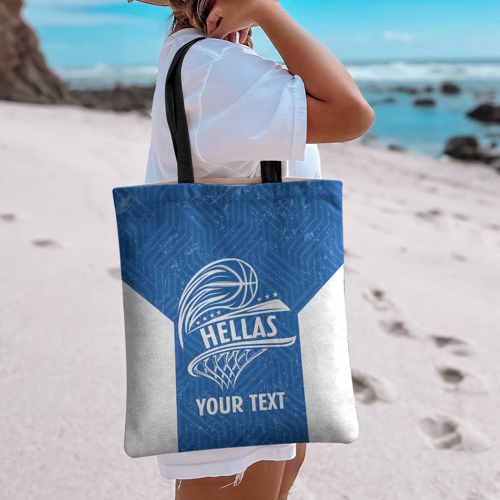 Greece Basketball Custom Tote Bag Go Hellas Blue Version - Wonder Print Shop