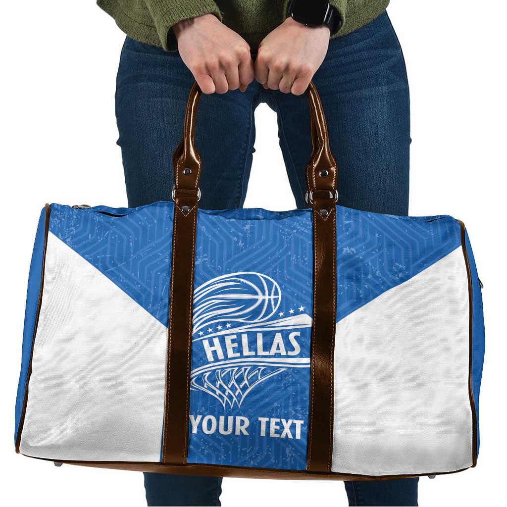 Greece Basketball Custom Travel Bag Go Hellas Blue Version - Wonder Print Shop