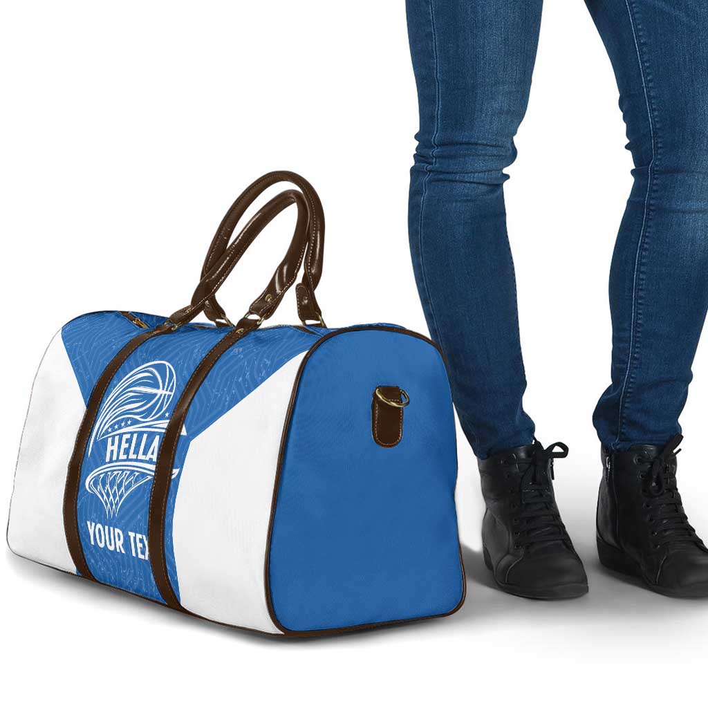 Greece Basketball Custom Travel Bag Go Hellas Blue Version - Wonder Print Shop
