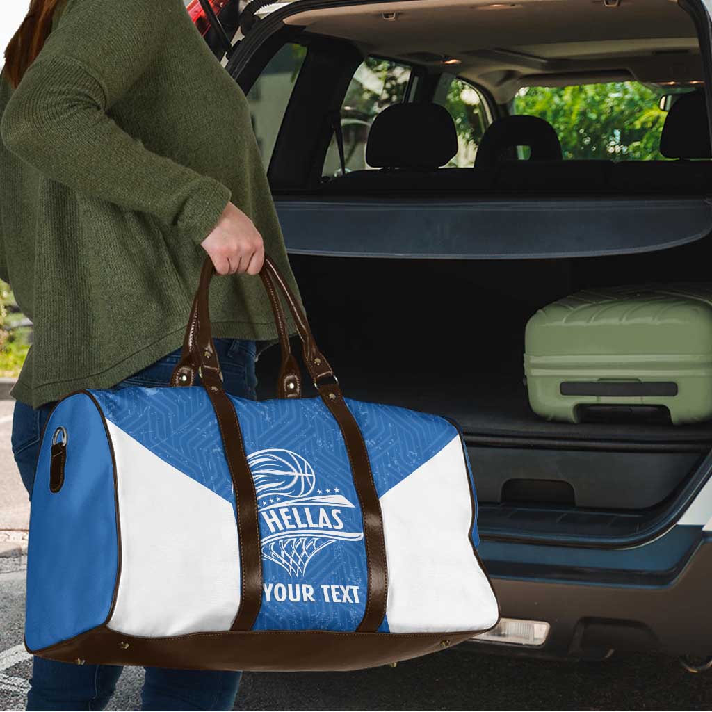 Greece Basketball Custom Travel Bag Go Hellas Blue Version - Wonder Print Shop