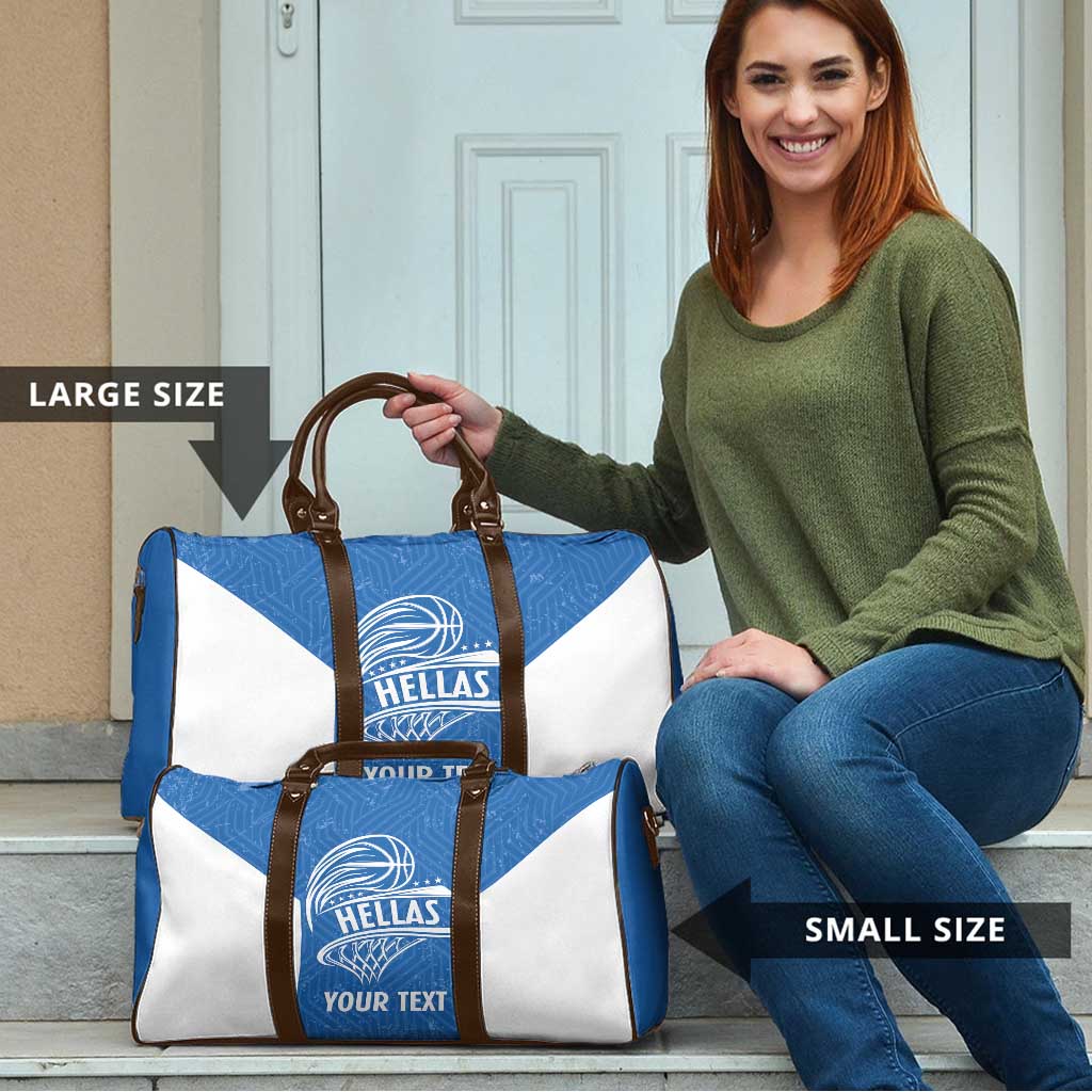Greece Basketball Custom Travel Bag Go Hellas Blue Version - Wonder Print Shop