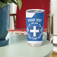 Greece Basketball Custom Tumbler Cup Go Hellas Blue Version - Wonder Print Shop