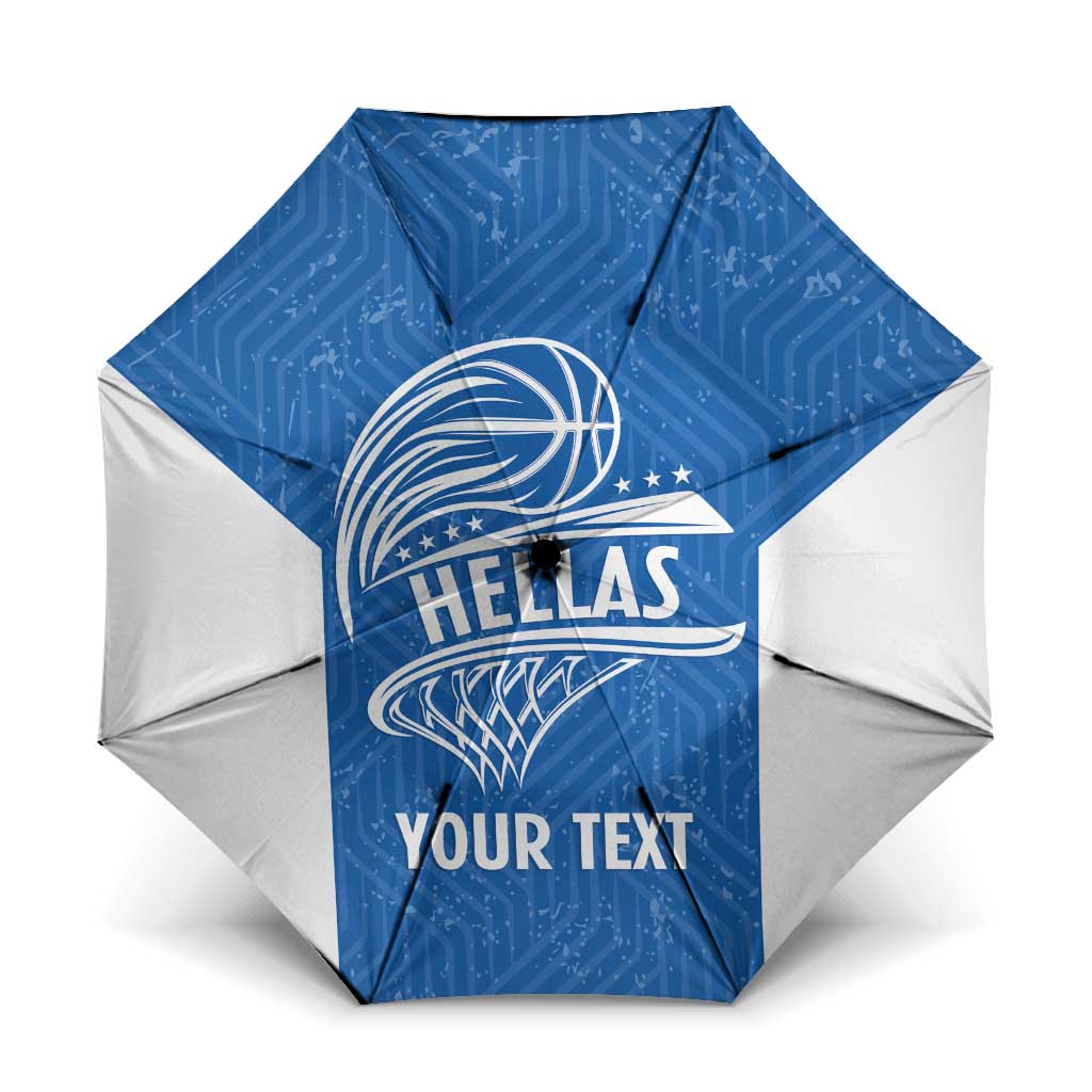 Greece Basketball Custom Umbrella Go Hellas Blue Version - Wonder Print Shop